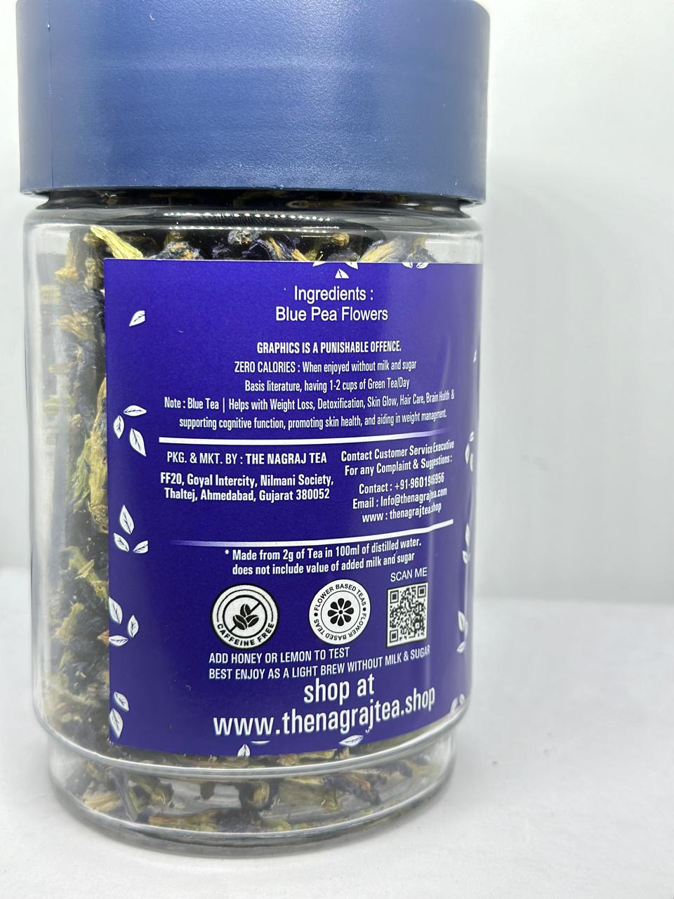 Butterfly Pea Flower Herbal Blue Tea  | The Nagraj Tea